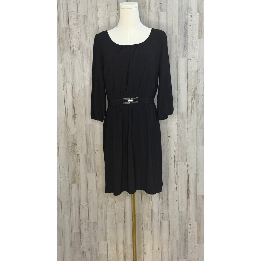 White House Black Market Women's Black Long Sleeve Dress Size Small - Picture 2 of 7